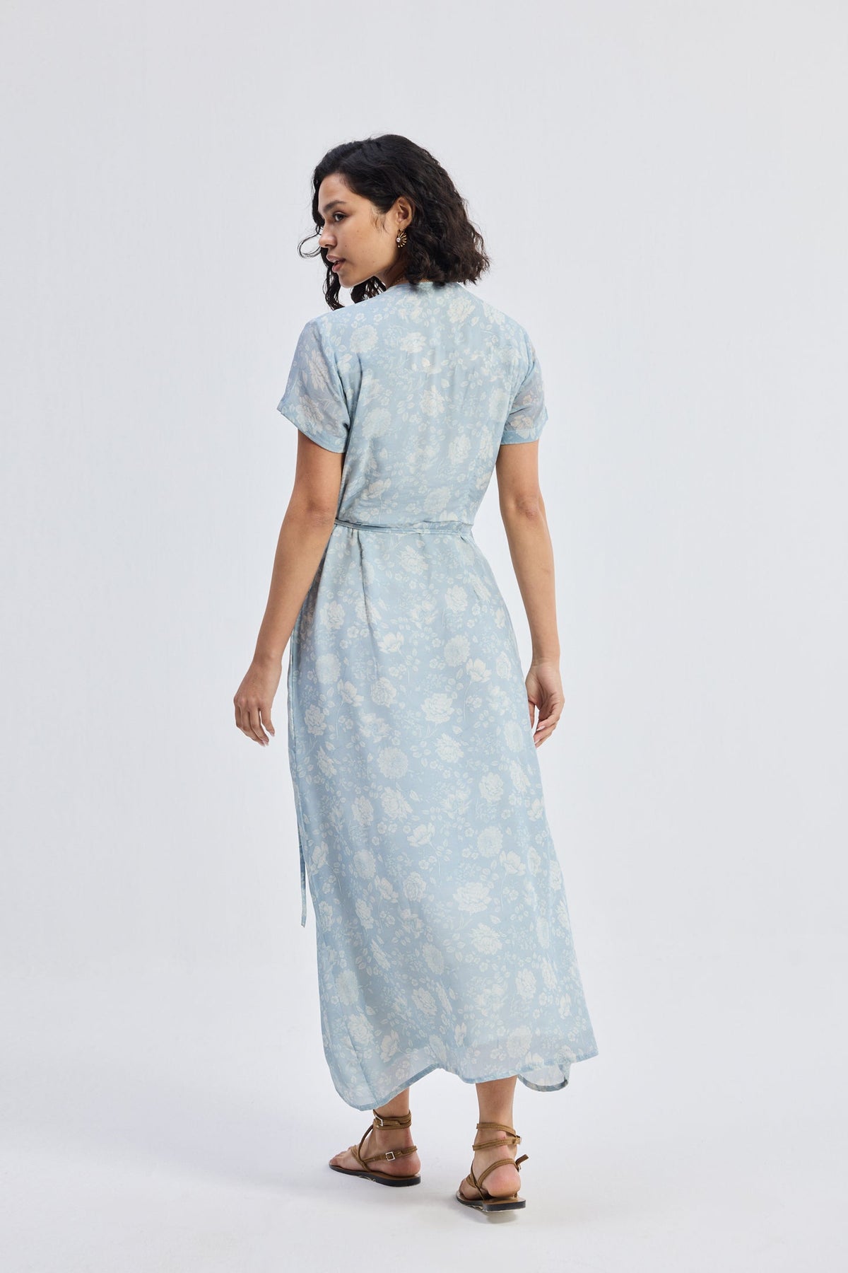 Maxi Wrap Dress in Florals